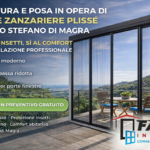 Fornitura e posa in opera di nuove zanzariere plisse Santo Stefano di Magra