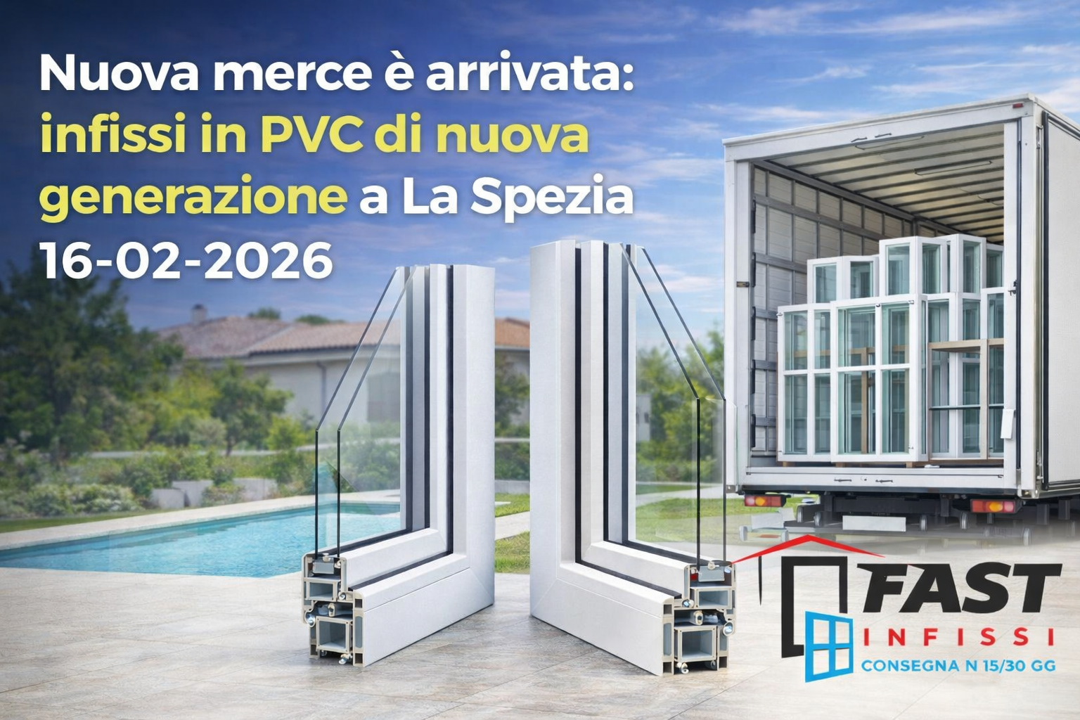 Nuova merce è arrivata infissi in PVC di nuova generazione a La Spezia 16-02-2026